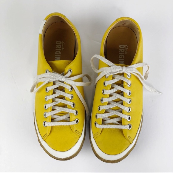 clarks sneakers yellow